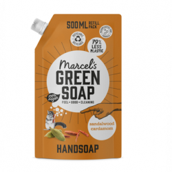 Marcel's green soap Handzeep Navulzak Sandelhout Kardemom 500ml